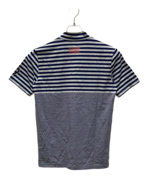 PEARLY GATES (パーリーゲイツ) ゴルフウェア(トップス)　モックネックカットソー ネイビー×グレー サイズ:SIZE M