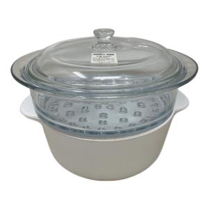 Luminarc（リュミナルク） 蒸し鍋 フランス製 ヴィトロ ホワイト スチーマー