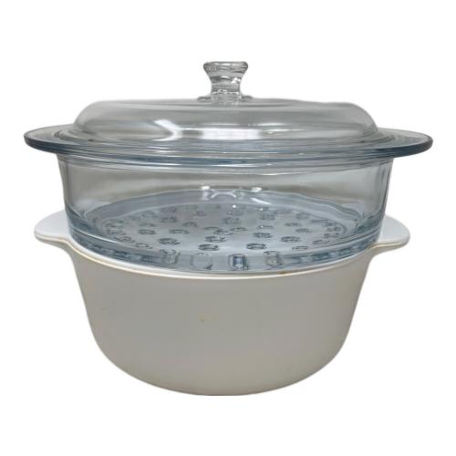 Luminarc（リュミナルク） 蒸し鍋 フランス製 ヴィトロ ホワイト スチーマー