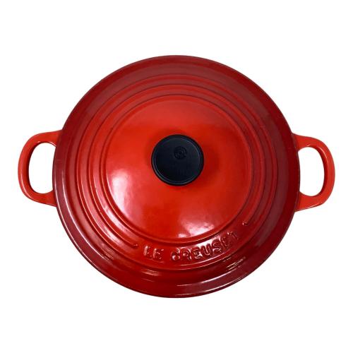 LE CREUSET (ルクルーゼ) 両手鍋　ココット　ロンド SIZE 22 レッド