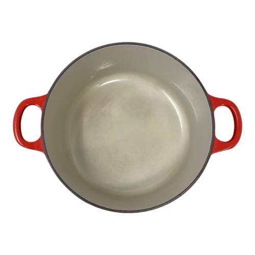 LE CREUSET (ルクルーゼ) 両手鍋　ココット　ロンド SIZE 22 レッド