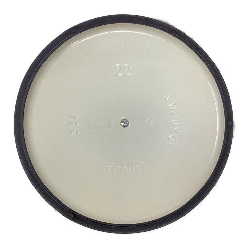 LE CREUSET (ルクルーゼ) 両手鍋　ココット　ロンド SIZE 22 レッド