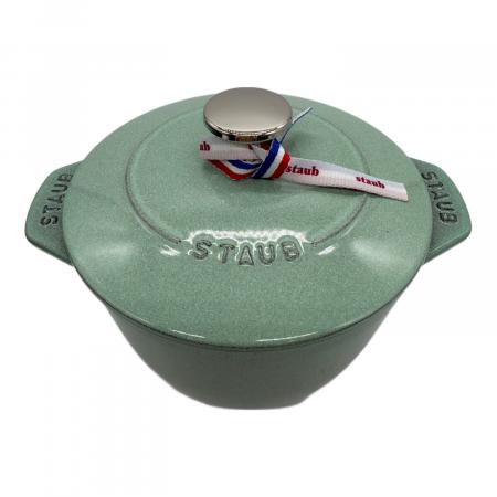 Staub (ストウブ) 両手鍋 16cm グリーン ラ・ココット de GOHAN