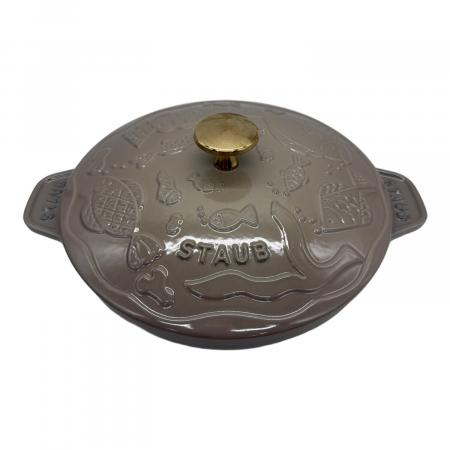 Staub (ストウブ) ホットプレート グレージュ ココット オーシャン