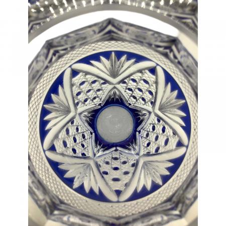 KAGAMI CRYSTAL (カガミクリスタル) 花瓶 江戸切子 魚子に八角籠目紋
