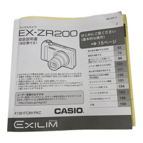 CASIO (カシオ) コンパクトデジタルカメラ EX-ZR200 レンズにヨゴレ