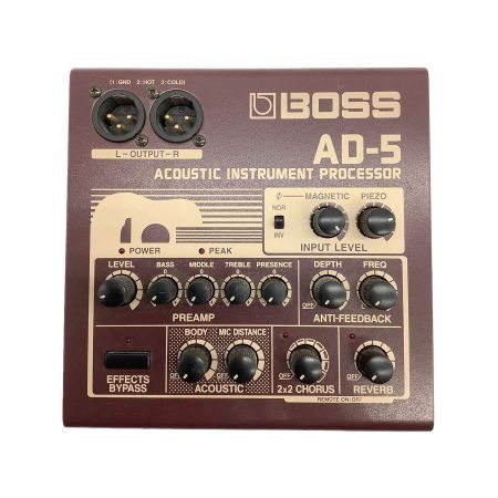 BOSS (ボス) アコースティックギタープロセッサー アダプター付 AD-5
