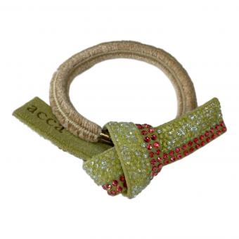 acca (アッカ) ヘアゴム グリーン ラインストーン