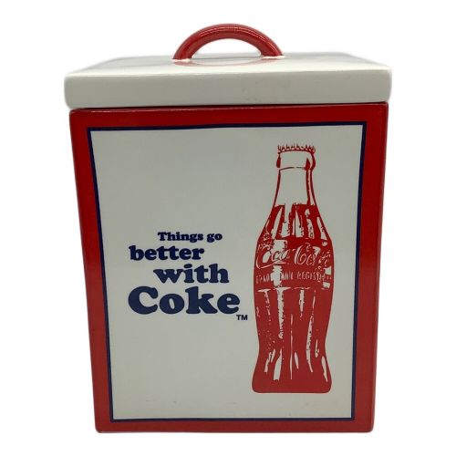 Coca Cola (コカコーラ) キャニスター ホワイト×レッド 陶器