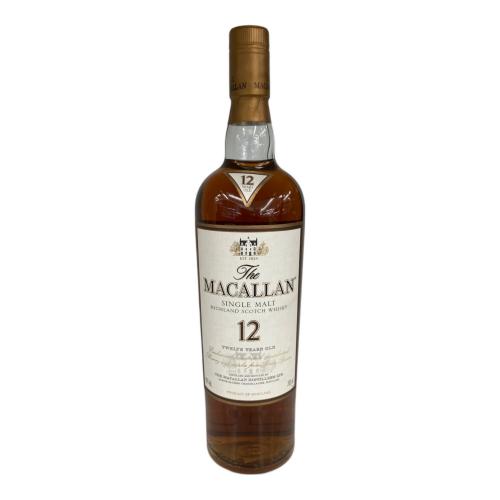 マッカラン (MACALLAN) シェリーオーク スコッチウィスキー 12年 旧ボトル 700ml