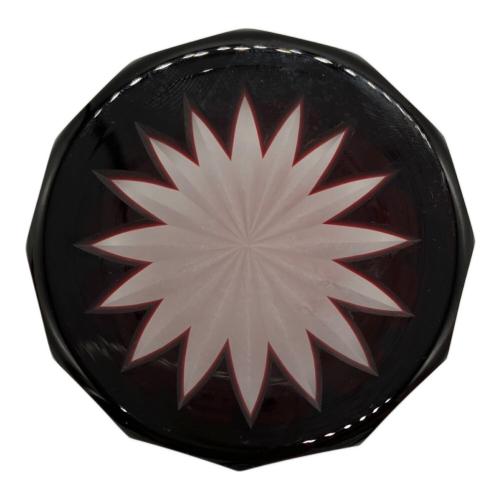 江戸切子 (エドキリコ) ロックグラス 色かぶせ硝子 194 レッド
