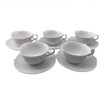 Meissen (マイセン) カップ&ソーサー 波の戯れホワイト 5Pセット