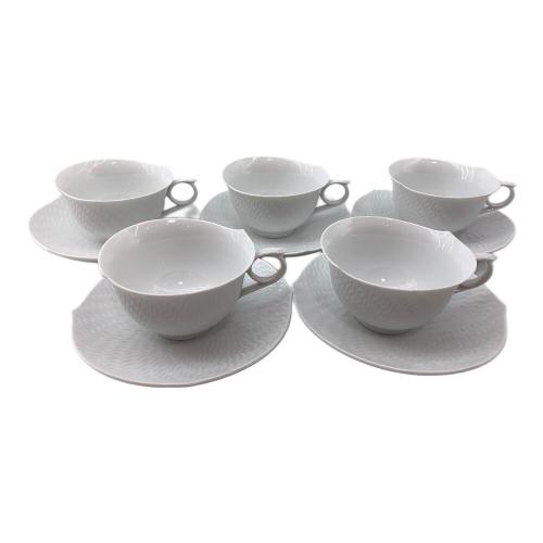 Meissen (マイセン) カップ&ソーサー 波の戯れホワイト 5Pセット