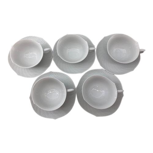 Meissen (マイセン) カップ&ソーサー 波の戯れホワイト 5Pセット
