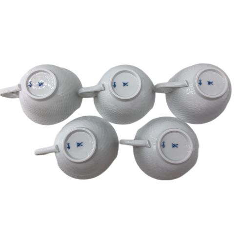 Meissen (マイセン) カップ&ソーサー 波の戯れホワイト 5Pセット