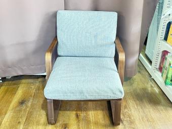 無印良品 (ムジルシリョウヒン) リビングでもダイニングでもつかえるソファ グレー×ブラウン 1人掛け