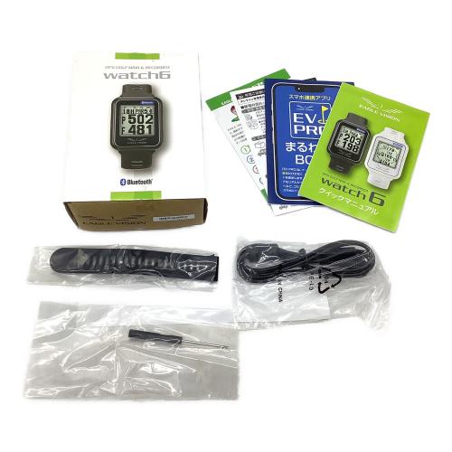 ASAHI GOLF (アサヒゴルフ) ゴルフGPSナビ ブラック ケーブル・箱付 Watch6 EV-236BK