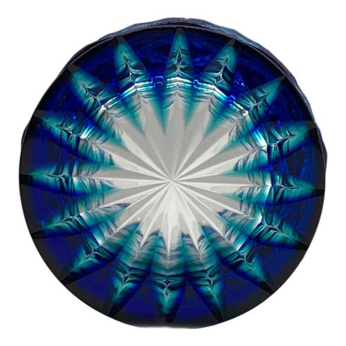 薩摩グラス 瑠璃 二重被せ格子オールド 切子 未使用品｜トレファクONLINE