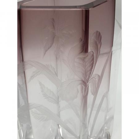 MOSER モーゼル　クリスタルガラス 花瓶　フラワーベース　パープル　薄紫　鹿 MOSER モーゼル クリスタルガラス 花瓶 フラワーベース パープル 薄紫