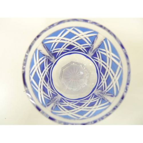 薩摩切子 重矢来ぐい呑み
