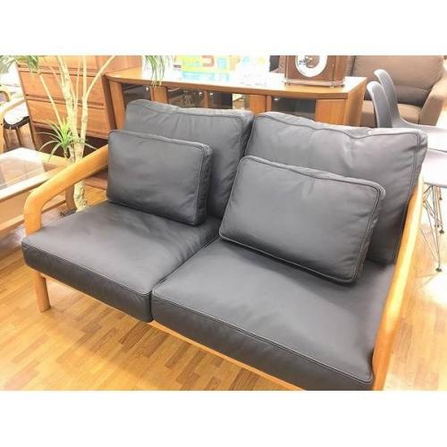 FRANCE BED 2人掛けソファー ブラック×ナチュラル Vivant Vivant