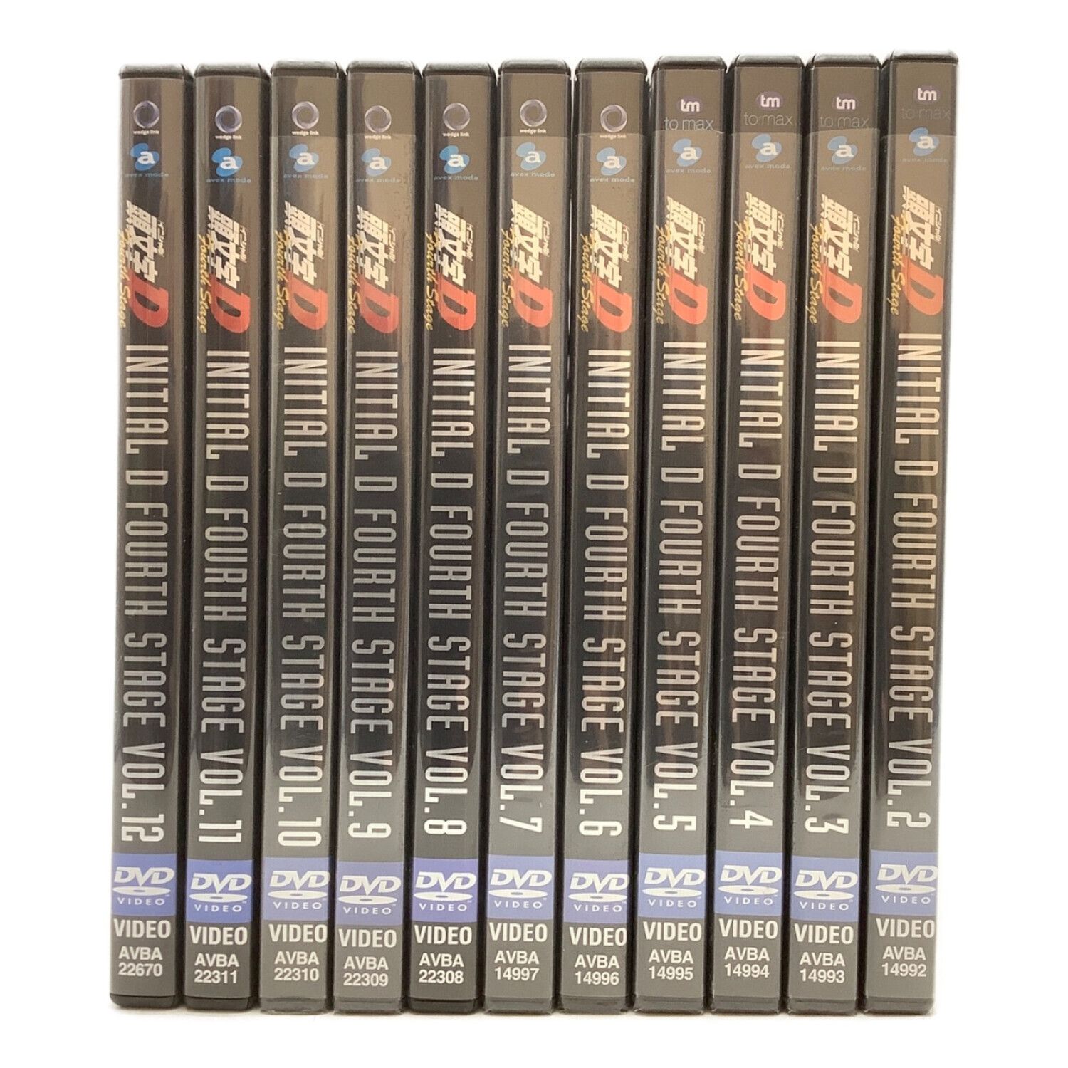 頭文字D DVD BOX Ⅱ  /  FOURTH STAGE 全12巻ステッカー等全てそろってます