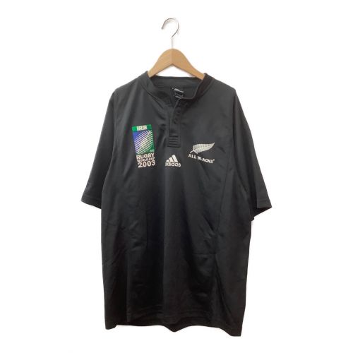 adidas (アディダス) ラガーシャツ メンズ SIZE XL ブラック 2003年限定6000着リミテッドモデル