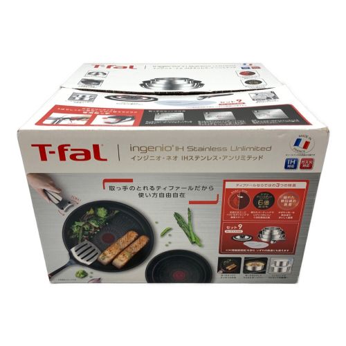 T-Fal (ティファール) フライパン&鍋セット シルバー インジニオ・ネオ IHステンレス・アンリミテッド セット9 L97090