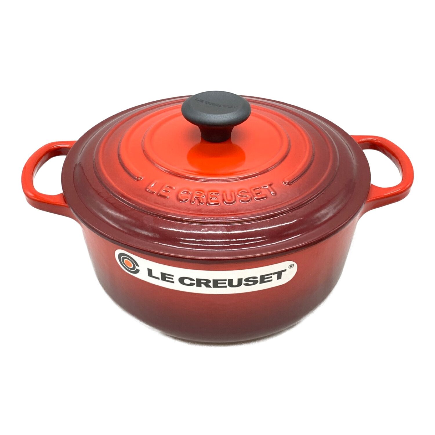 ル・クルーゼ　ココットピーマン　チェリーレッド　両手鍋　新品未使用ピーマン型のお鍋です