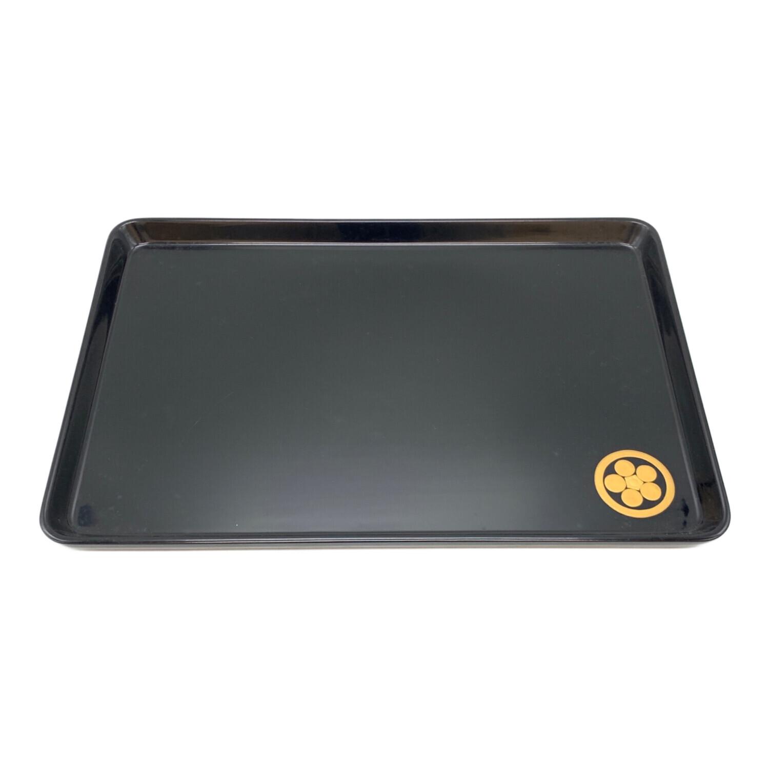 松本光栄堂 (マツモトコウエイドウ) お盆 輪島塗 溜塗 3Pセット