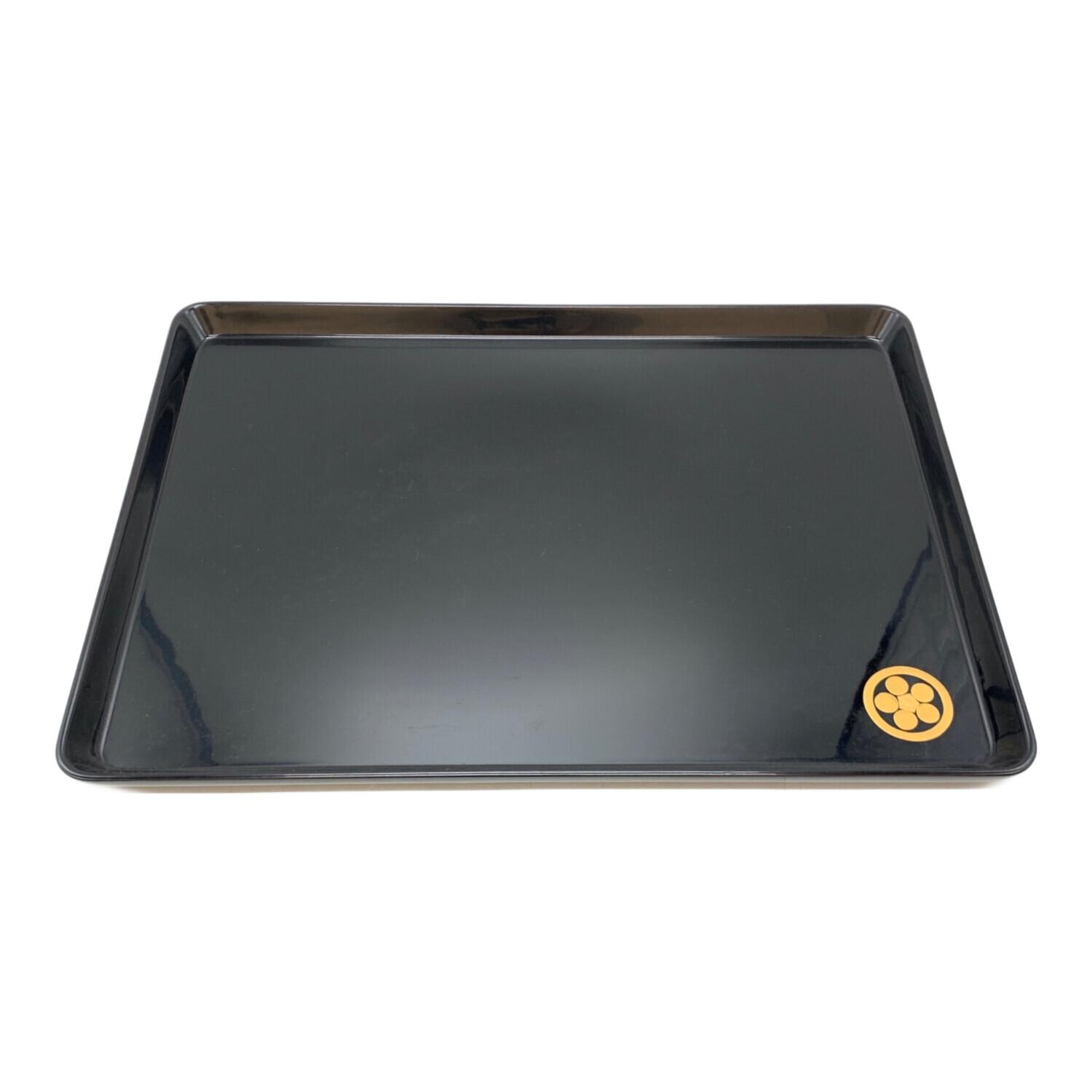 松本光栄堂 (マツモトコウエイドウ) お盆 輪島塗 溜塗 3Pセット