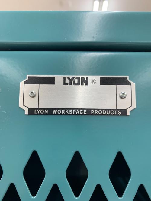 LYON (リヨン) 8インチ リセスハンドルロッカー2ティア スカイブルー 2段 1枚扉 スリム