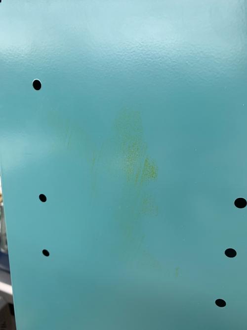 LYON (リヨン) 8インチ リセスハンドルロッカー2ティア スカイブルー 2段 1枚扉 スリム