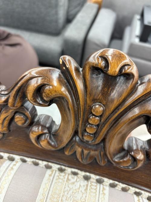 ロココ調2人掛けソファー ピンク×ブラウン