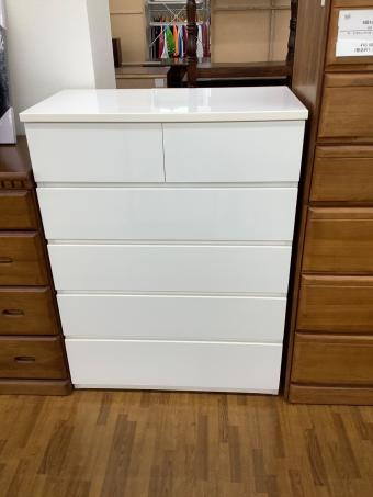 ニトリ 5段チェスト ホワイト 80HC FOW