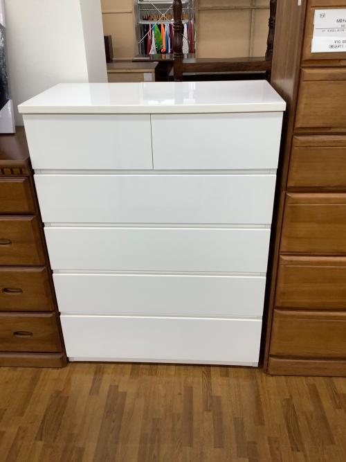 ニトリ 5段チェスト ホワイト 80HC FOW