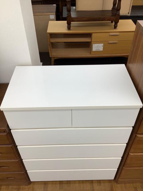 ニトリ 5段チェスト ホワイト 80HC FOW