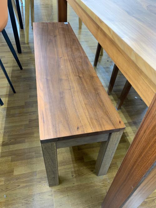 ニトリ ベンチダイニング4点セット ブラウン 30 DTコネクト 幅150㎝