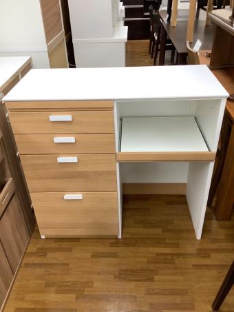 MOMO natural (モモナチュラル) キッチンカウンター ナチュラル×ホワイト 4段 HOLM（ホルム）