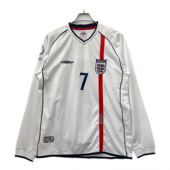 UMBRO (アンブロ) ユニフォームシャツ メンズ SIZE XL ホワイト 背番号7 BECKHAM(ベッカム) 02日韓W杯