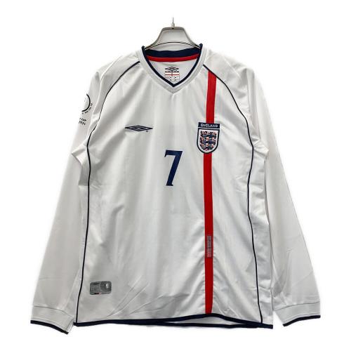 UMBRO (アンブロ) ユニフォームシャツ メンズ SIZE XL ホワイト 背番号7 BECKHAM(ベッカム) 02日韓W杯