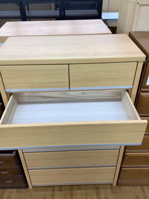 ニトリ ハイチェスト ナチュラル 6段 フラビア