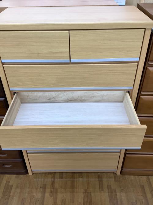 ニトリ ハイチェスト ナチュラル 6段 フラビア