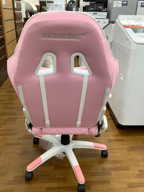 AK Racing (エーケーレーシング) ゲーミングチェア ピンク×ホワイト 適正身長145～165cm 1人掛け PINON