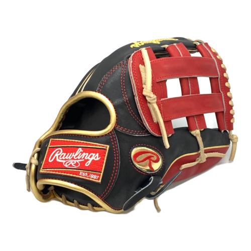 RAWLINGS (ローリングス) 軟式用グラブ 13インチ ブラック/スカーレット RGGC限定グラブGOLD LABEL 外野用 GRXR3Y70