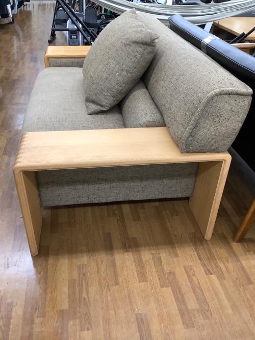 CONDE HOUSE (カンディハウス) 2人掛けソファー グレー×ナチュラル ファブリック