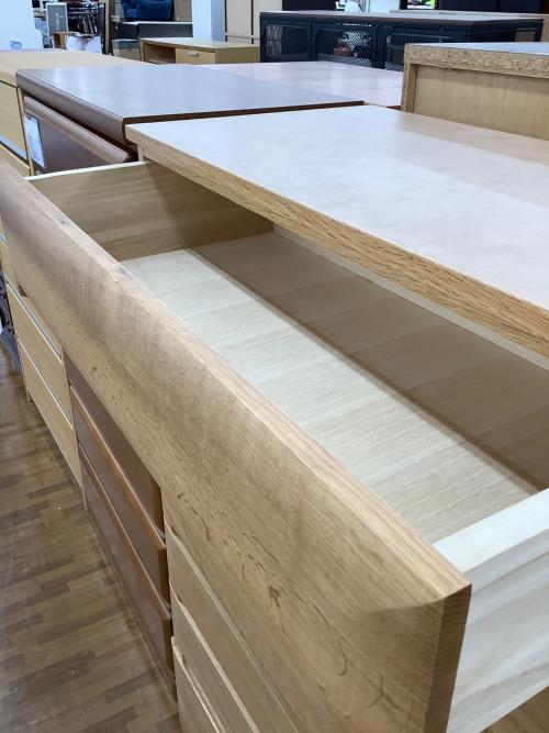 7段チェスト ナチュラル 引出固め