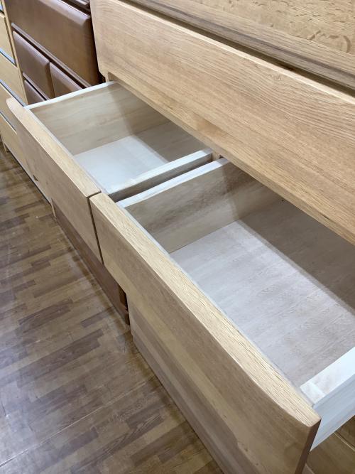 7段チェスト ナチュラル 引出固め