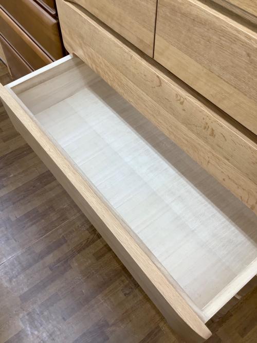 7段チェスト ナチュラル 引出固め