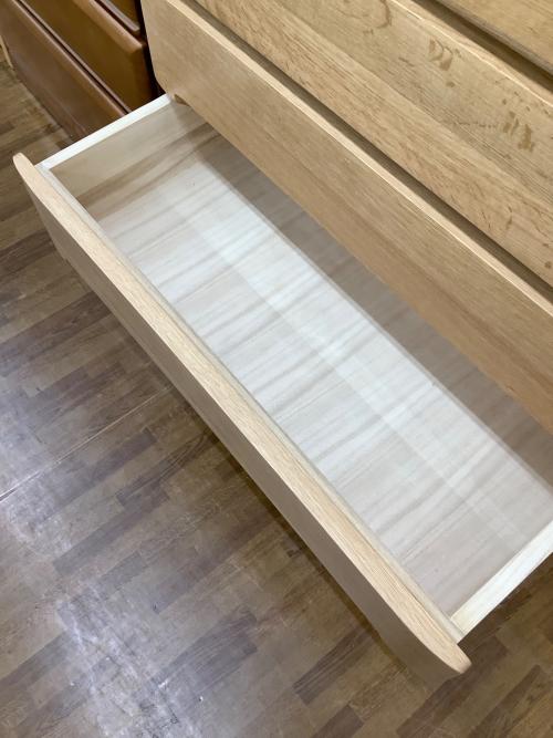 7段チェスト ナチュラル 引出固め